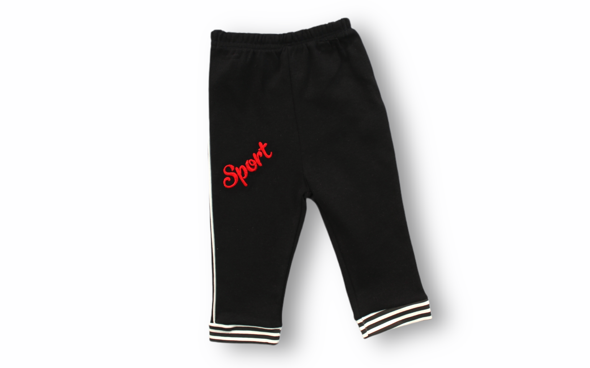 6-9 9-12 12-18 18-24 24-36 Ay Sport Baskılı Çizgili Uzun Kollu Sweatli 2li Erkek Bebek Takımı