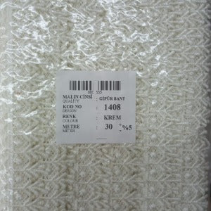 Dantel Polyester Güpür Bant Krem 30 Metre En 3 cm ON-1408-KR