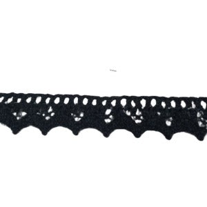 Kopanaki Dantel en 1,5 cm Siyah 10 Metre