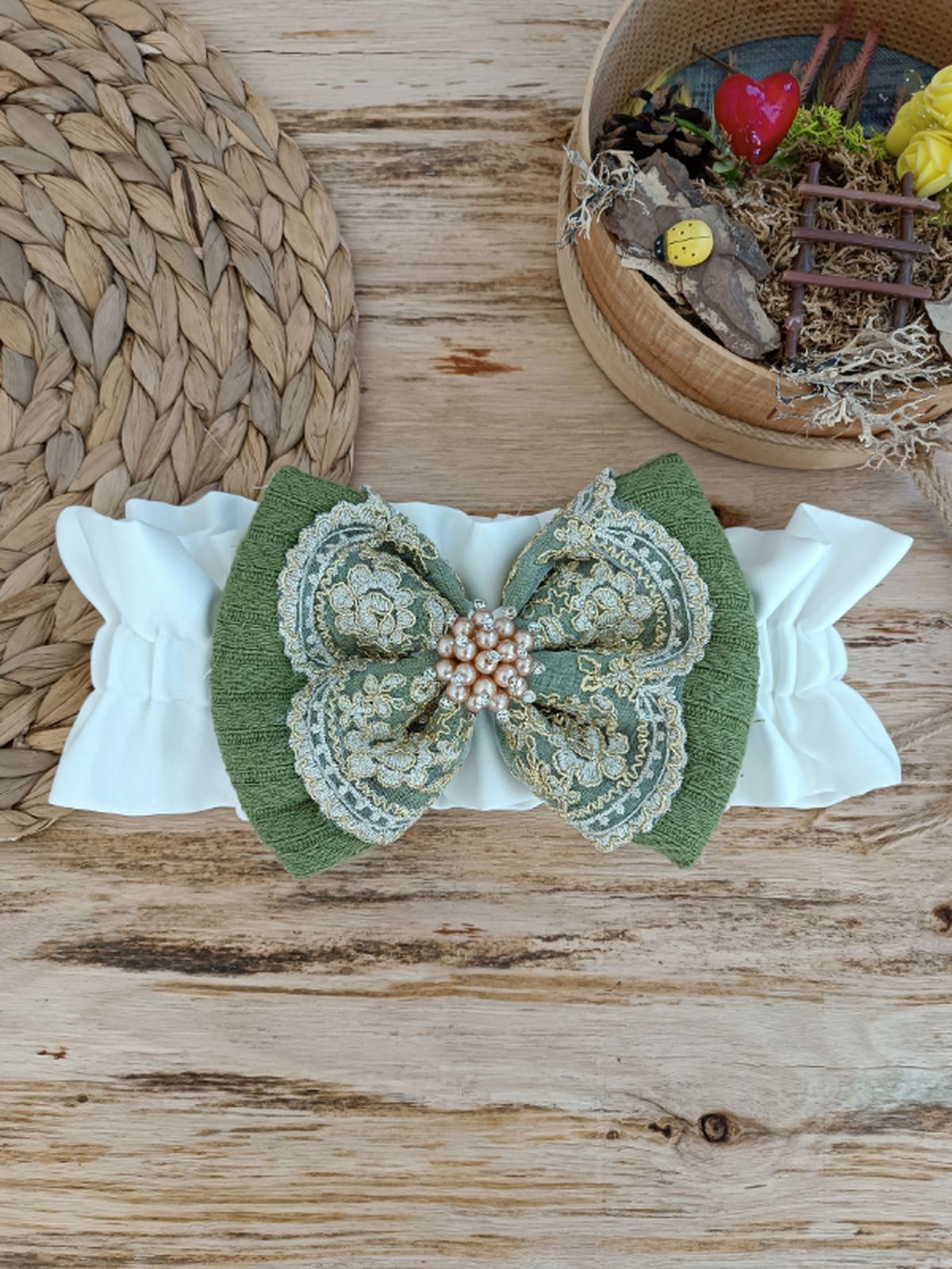 Yenidoğan Teri Cotton Taç Nakışlı Prizma Taş Kundak Bebek Battaniyesi