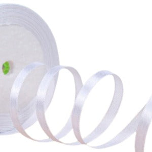 Saten Kurdele 1 cm 10 Metre Beyaz
