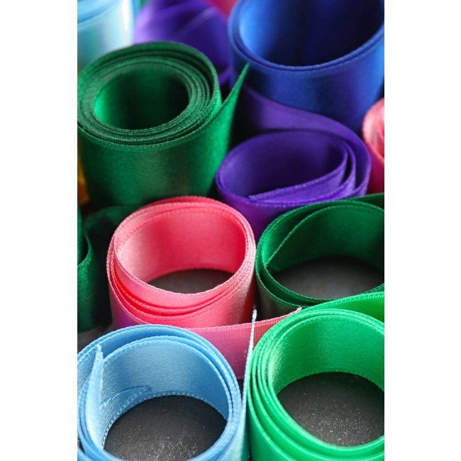 Saten Kurdele 6 cm Beyaz 10 Metre
