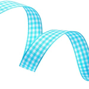 Tafta Ekoseli Kurdele 25 mm Mint 5 Metre