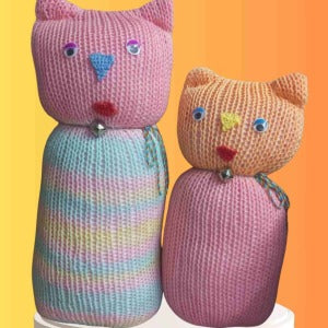 Tıkırık Örgü Yastık Uyku ve Oyun Arkadaşı Pofuduk&Şeker - 35 cm-45 cm
