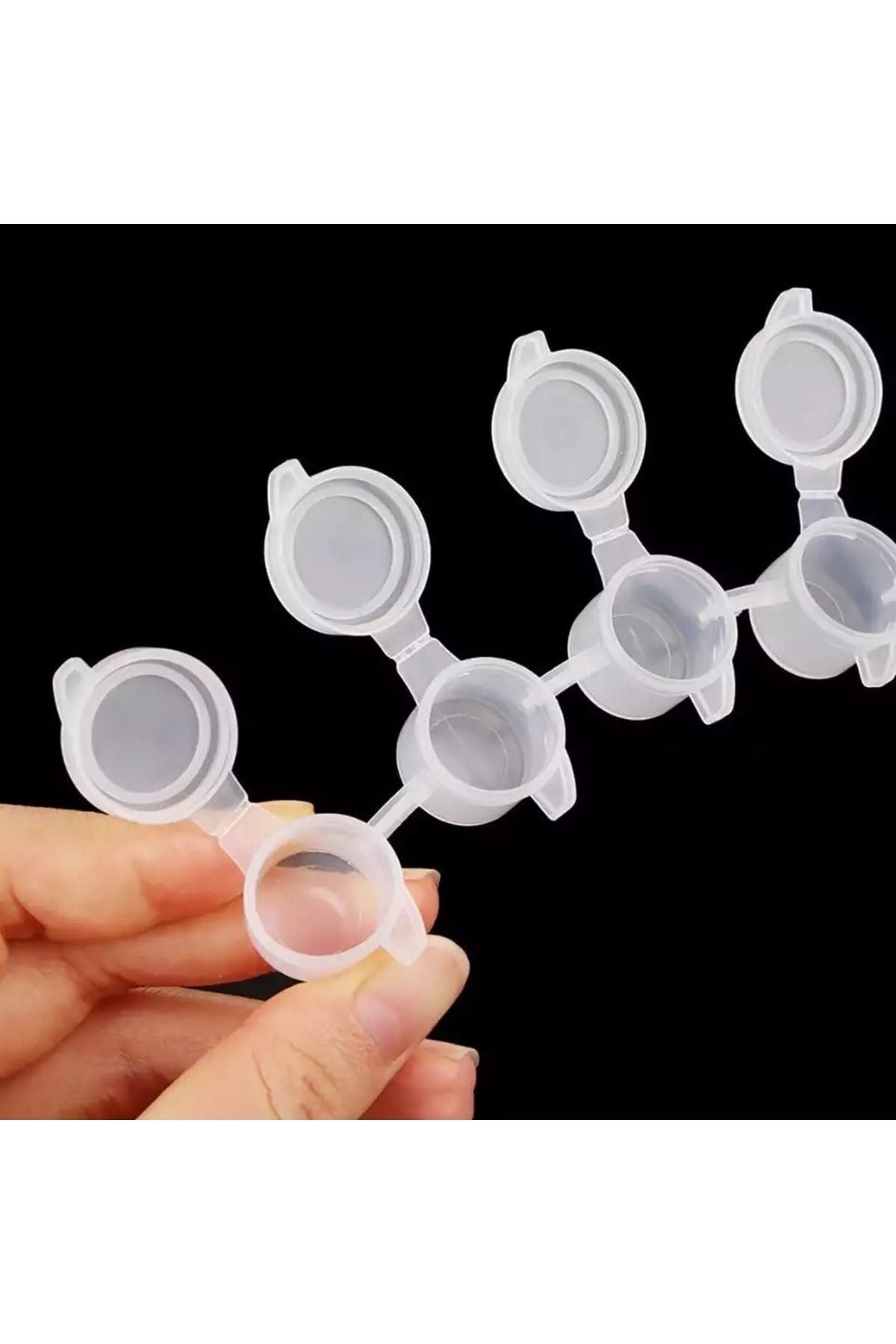 5 Takım 6’lı 3 ml Boş Boya Kabı – Boya Saklama ve Karıştırma Kutusu