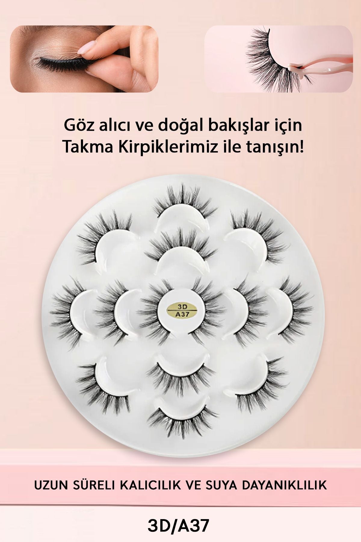 Takma Kirpik 3D Etkili – Günlük ve Özel Günler İçin İdeal 3dA37