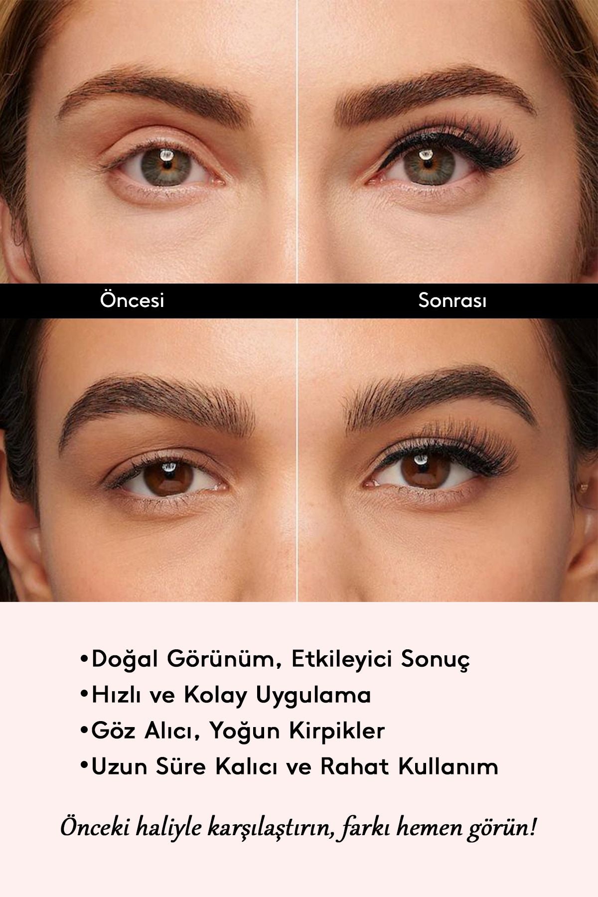 7 Çift Doğal İpek Takma Kirpik 3D 48 Hacimli Sdgnh 1038993
