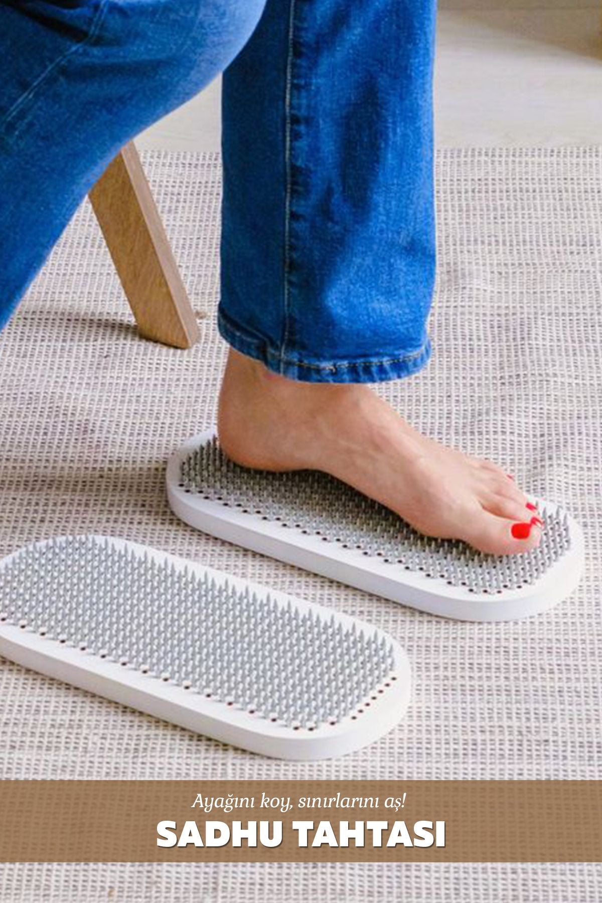 Yoga Çivili Tahtası – Refleksoloji ve Masaj Destekli Rahatlama Tahtası