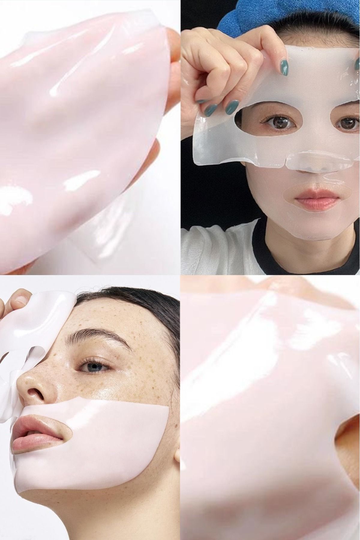 5 Adet Şeffaflaşan Maske – Doğal Kolajen Cilt Maskesi – Anında Parlaklık ve Nemlendirme