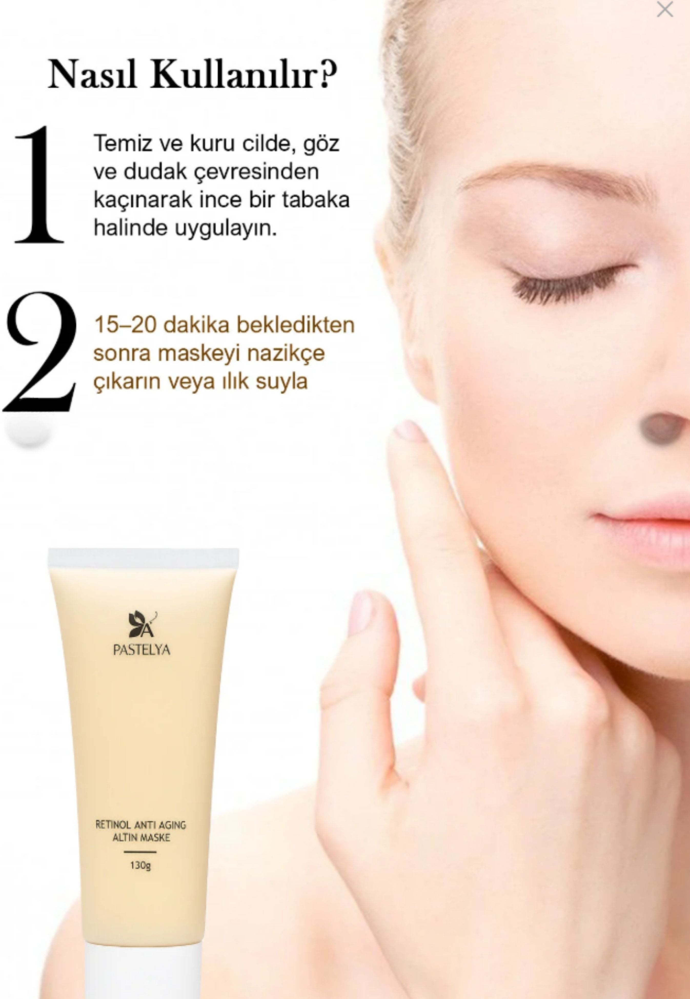 Retinol Anti-Aging Altın Maske 130 g – Soyulabilir Maske | Kırışıklık ve Yaşlanma Karşıtı