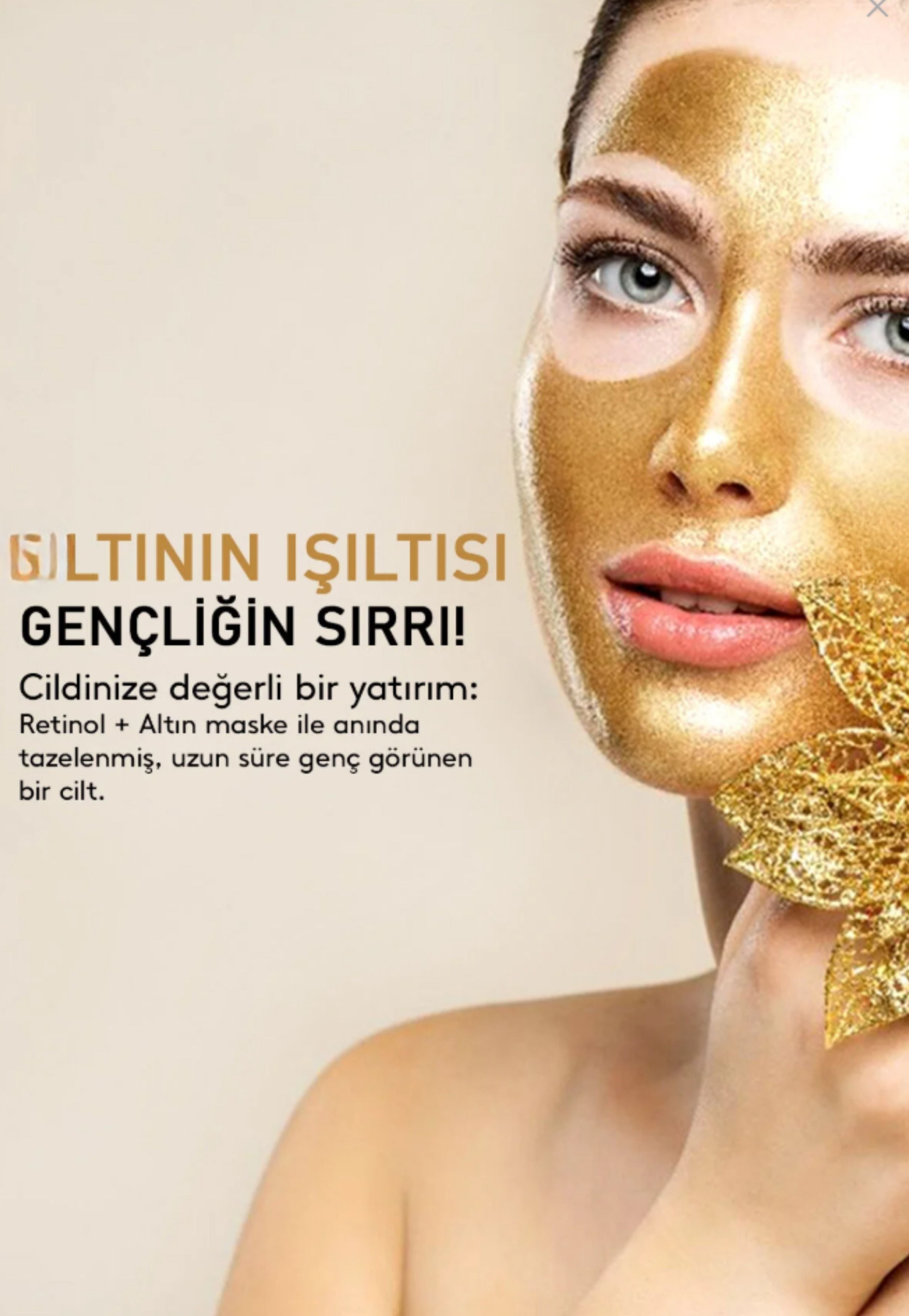 Retinol Anti-Aging Altın Maske 130 g – Soyulabilir Maske | Kırışıklık ve Yaşlanma Karşıtı