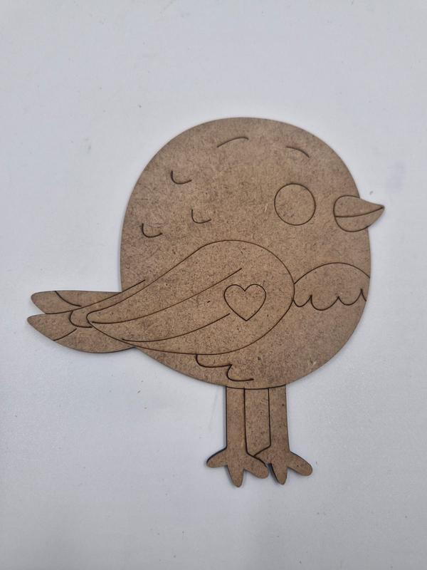 10 Adet Sevimli Kuş Ahşap Boyama Okul Diy Etkinlik Aktivite Sanat 15 cm x 14 cm