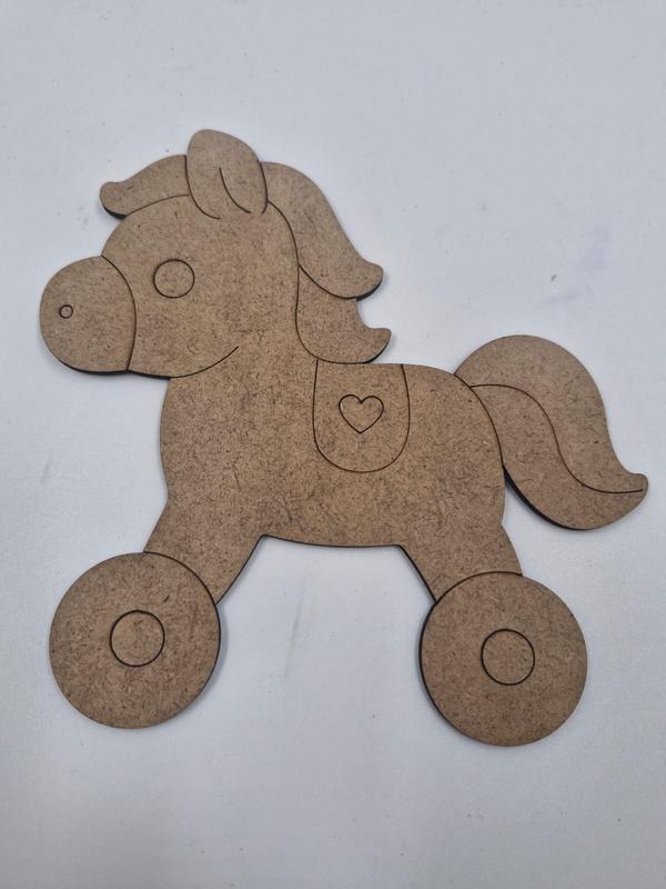 1 Adet Sevimli At Ahşap Boyama Okul Diy Etkinlik Aktivite Sanat 15 cm x 15 cm
