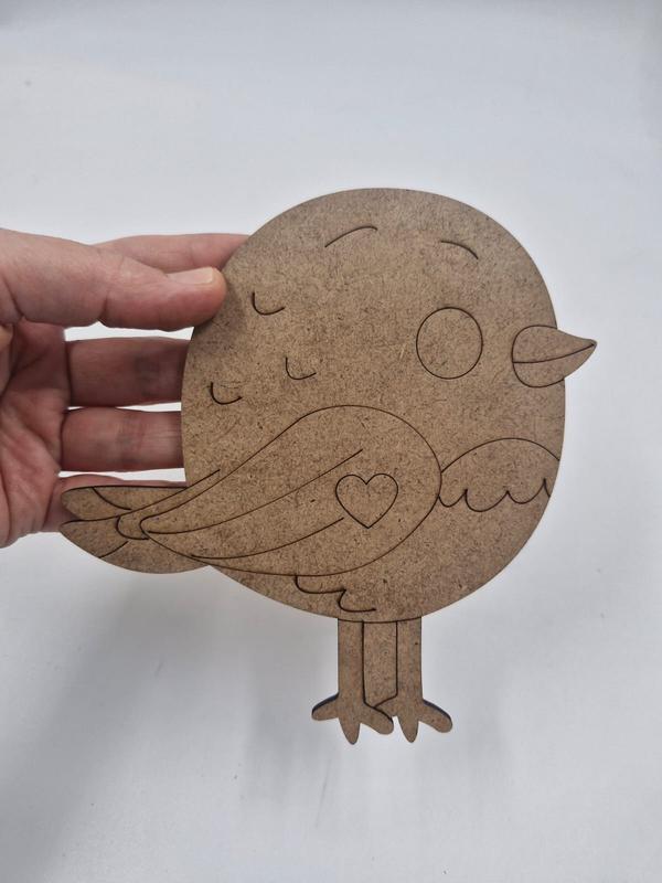 10 Adet Sevimli Kuş Ahşap Boyama Okul Diy Etkinlik Aktivite Sanat 15 cm x 14 cm