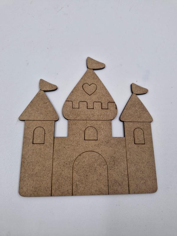 1 Adet Sevimli Şato Ahşap Boyama Okul Diy Etkinlik Aktivite Sanat 15 cm x 14 cm