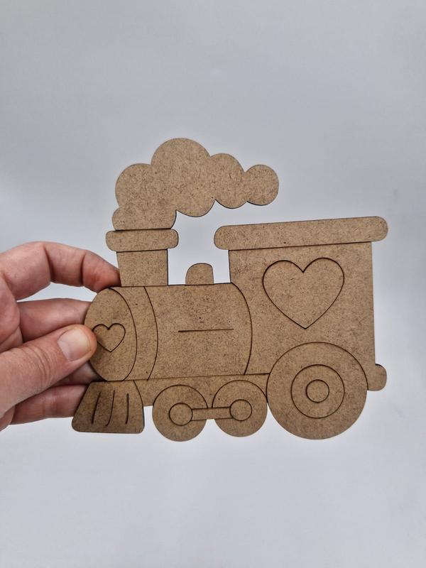 1 Adet Sevimli Tren Ahşap Boyama Okul Diy Etkinlik Aktivite Sanat 15 cm x 14 cm