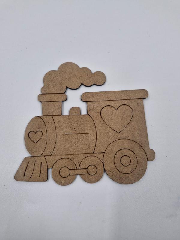 1 Adet Sevimli Tren Ahşap Boyama Okul Diy Etkinlik Aktivite Sanat 15 cm x 14 cm