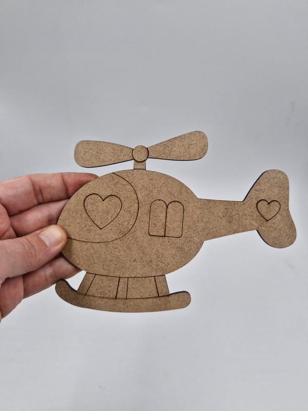 1 Adet Sevimli Helikopter Ahşap Boyama Okul Diy Etkinlik Aktivite Sanat 15 cm x 11 cm