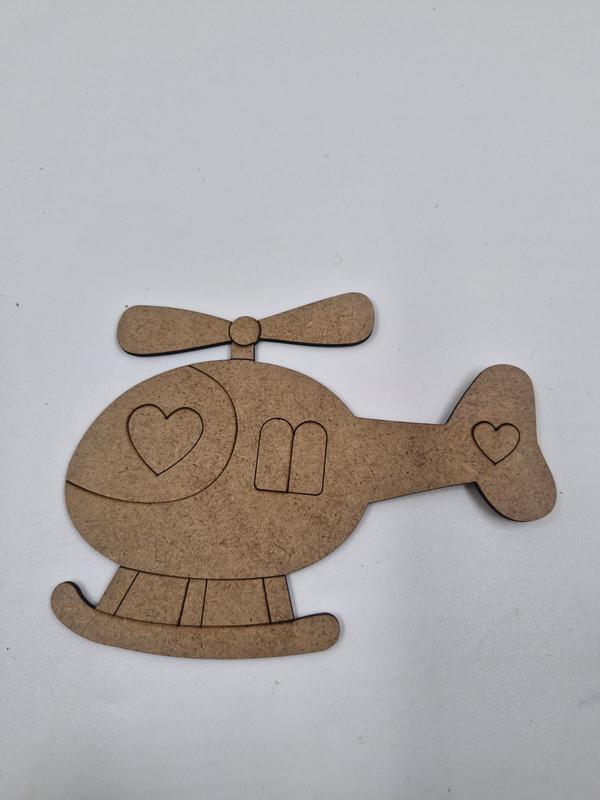 1 Adet Sevimli Helikopter Ahşap Boyama Okul Diy Etkinlik Aktivite Sanat 15 cm x 11 cm