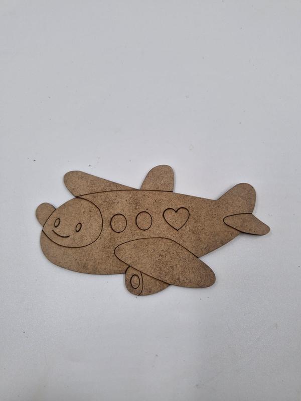 1 Adet Sevimli Uçak Ahşap Boyama Okul Diy Etkinlik Aktivite Sanat 15 cm x 9 cm