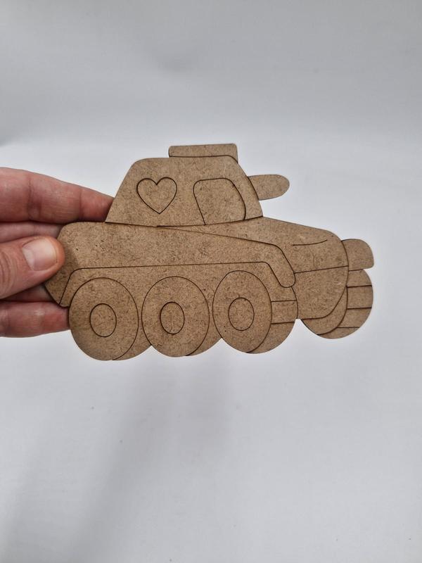 1 Adet Sevimli Zırhlı Araba Ahşap Boyama Okul Diy Etkinlik Aktivite Sanat 15 cm x 10 cm