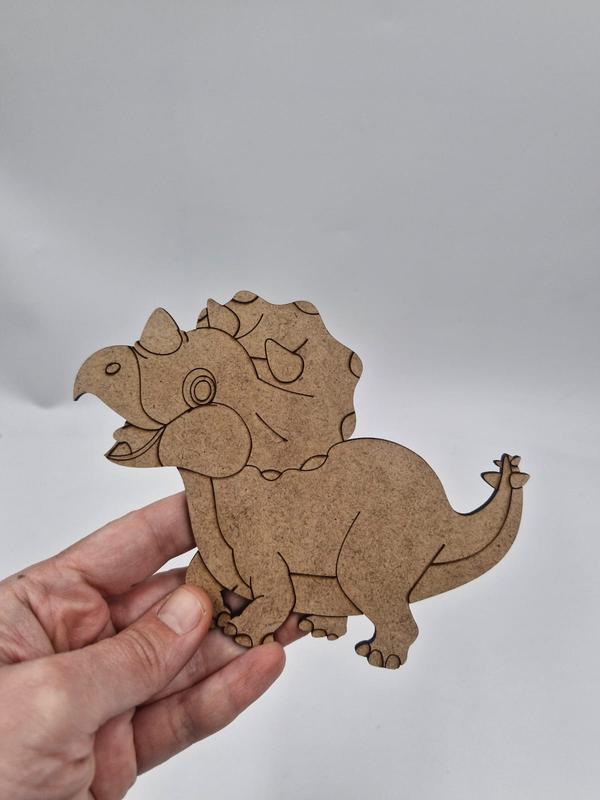1 Adet Sevimli Dinozor Model 4 Ahşap Boyama Okul Diy Etkinlik Aktivite Sanat 15 cm x 11 cm
