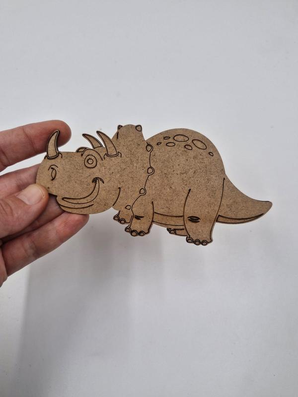 1 Adet Sevimli Dinazor Model 2 Ahşap Boyama Okul Diy Etkinlik Aktivite Sanat 15 cm x 7 cm