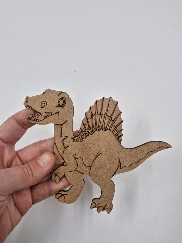 1 Adet Sevimli Dinozor Model 8 Ahşap Boyama Okul Diy Etkinlik Aktivite Sanat 15 cm x 11 cm