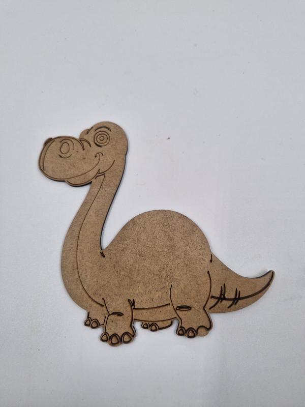 1 Adet Sevimli Dinozor Model 3 Ahşap Boyama Okul Diy Etkinlik Aktivite Sanat 15 cm x 15 cm