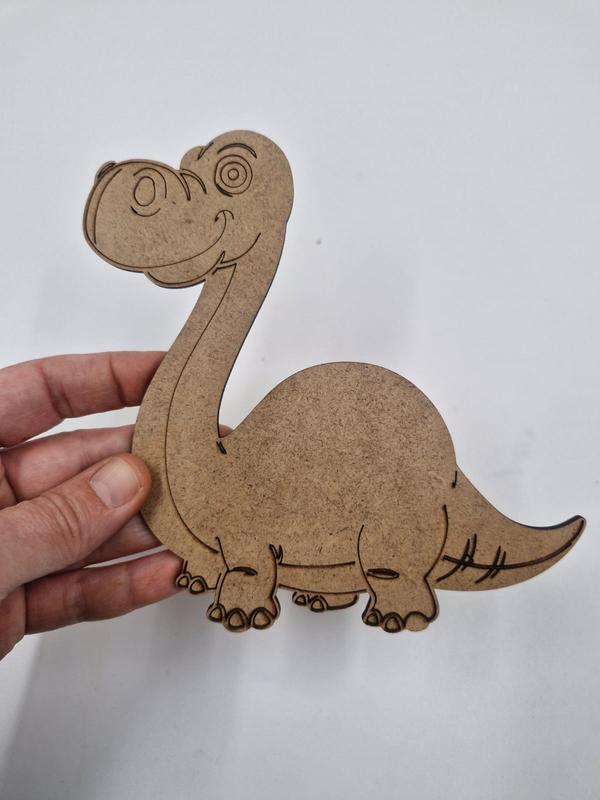 1 Adet Sevimli Dinozor Model 3 Ahşap Boyama Okul Diy Etkinlik Aktivite Sanat 15 cm x 15 cm