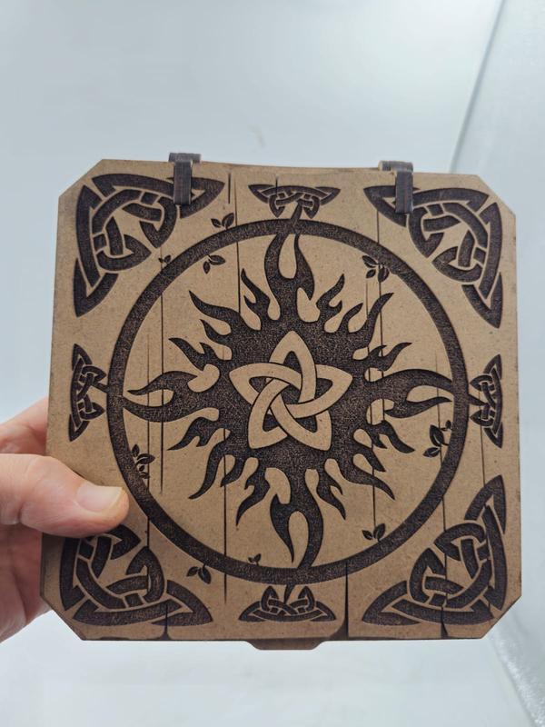 Ahşap Dekoratif İki Çekmeceli Kutu 15 cm x 15 cm x 6 cm