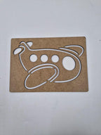 1 Adet Uçak Ahşap Montessori Çizim Okul Dıy Etkinlik Aktivite Sanat 21 cm x 15 cm