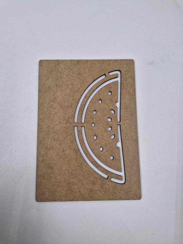 1 Adet Meyveler Karpuz Ahşap Montessori Çizim Okul Dıy Etkinlik Aktivite Sanat 20 cm x 14 cm