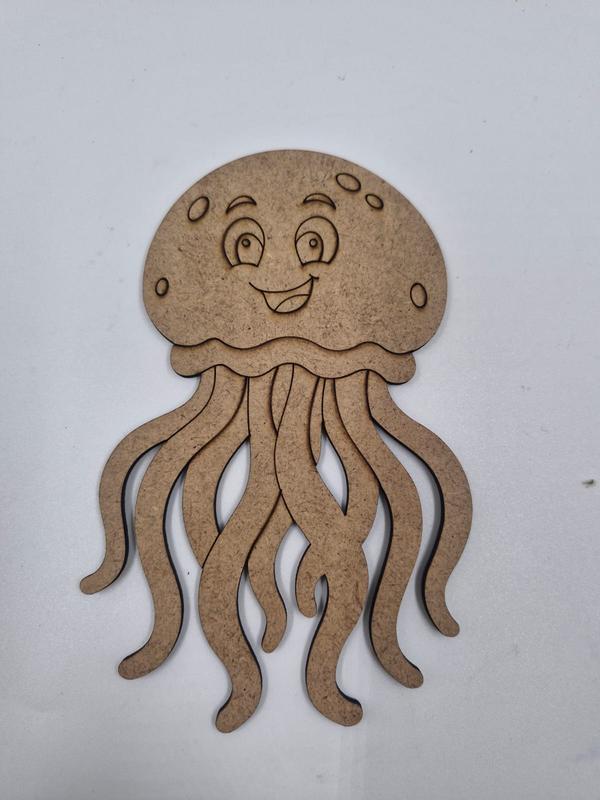 1 Adet Sevimli Deniz Anası Ahşap Boyama Okul Dıy Etkinlik Aktivite Sanat 15 cm x 12 cm