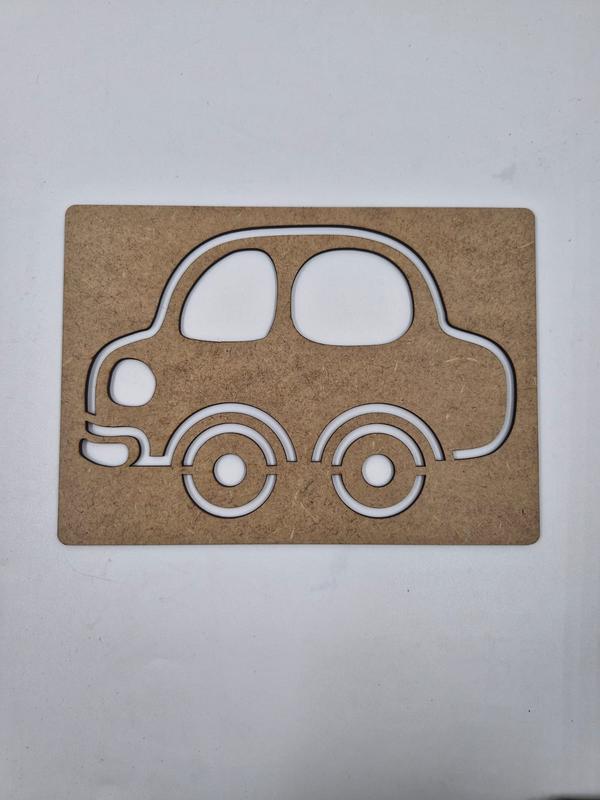 1 Adet Araba Ahşap Montessori Çizim Okul Dıy Etkinlik Aktivite Sanat 21 cm x 15 cm