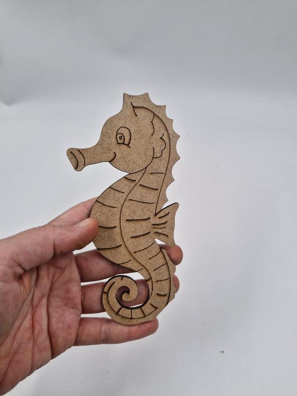 1 Adet Sevimli Deniz Atı Ahşap Boyama Okul Dıy Etkinlik Aktivite Sanat 15 cm x 7 cm