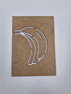 1 Adet Meyveler Muz Ahşap Montessori Resim Çizim Okul Dıy Etkinlik Aktivite Sanat 20 cm x 14 cm