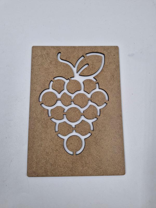 1 Adet Meyveler Üzüm Ahşap Montessori Resim Çizim Okul Dıy Etkinlik Aktivite Sanat 20 cm x 14 cm