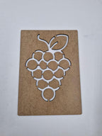 1 Adet Meyveler Üzüm Ahşap Montessori Resim Çizim Okul Dıy Etkinlik Aktivite Sanat 20 cm x 14 cm