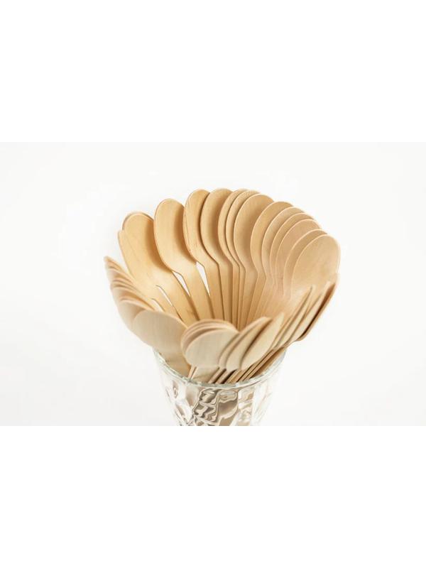 10 Paket Tahta Çatal Bıçak Kaşık Peçete Ikram Seti