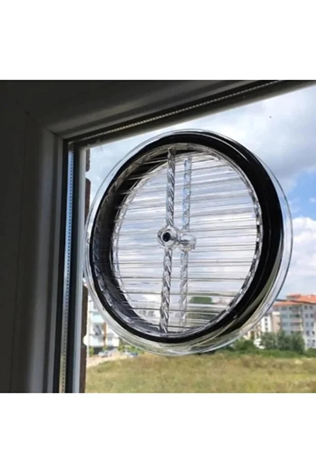 Şeffaf Cam Menfez 18 cm Doğalgaz 1 Adet