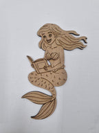 20 Adet Sevimli Deniz Kızı Ahşap Boyama Okul Diy Etkinlik Aktivite Sanat 15 cm x 10 cm