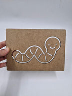 1 Adet Tırtıl Ahşap Montessori Çizim Okul Dıy Etkinlik Aktivite Sanat 21 cm x 15 cm