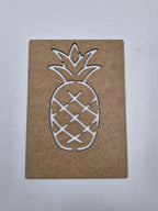 1 Adet Meyveler Ananas Ahşap Montessori Resim Çizim Okul Dıy Etkinlik Aktivite Sanat 20 cm x 14 cm