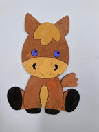 1 Adet Sevimli Eşek Ahşap Boyama Okul Diy Etkinlik Aktivite Sanat 15 cm x 10 cm