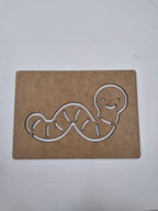 1 Adet Tırtıl Ahşap Montessori Çizim Okul Dıy Etkinlik Aktivite Sanat 21 cm x 15 cm