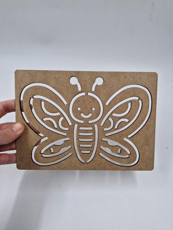 1 Adet Kelebek Ahşap Montessori Çizim Okul Dıy Etkinlik Aktivite Sanat 21 cm x 15 cm