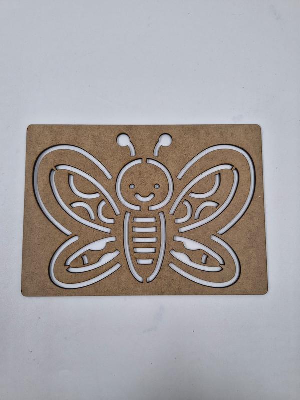 1 Adet Kelebek Ahşap Montessori Çizim Okul Dıy Etkinlik Aktivite Sanat 21 cm x 15 cm