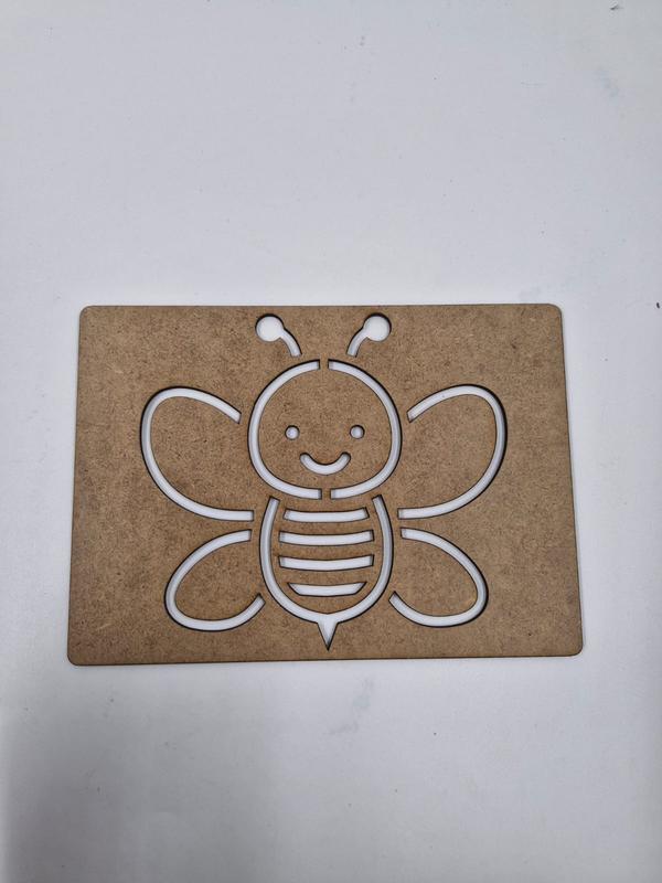 1 Adet Arı Ahşap Montessori Çizim Okul Dıy Etkinlik Aktivite Sanat 21 cm x 15 cm