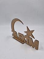 1 Adet 29 Ekim Ay Yıldız Ahşap Boyama Okul Dıy Etkinlik Aktivite Sanat 20 cm x 13 cm